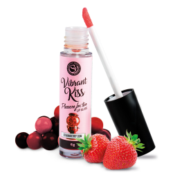 Жидкий вибратор Блеск для губ LIP GLOSS VIBRANT KISS STRAWBERRY GUM